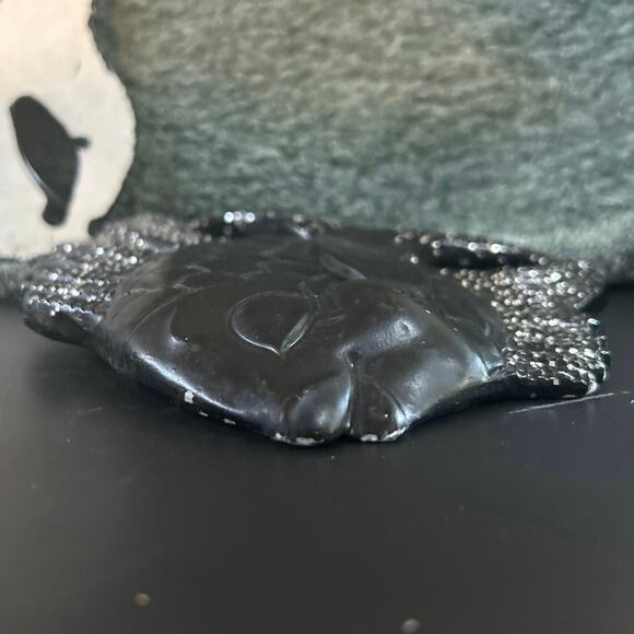 1954 Miller Studios Chalkware Kissing Fish Plaster Black and Sparkly MCM - Picture 7 of 14